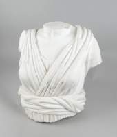 Sculpture: Buste ancien à l'antique en marbre blanc de Carrare -Diane chasseress