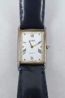 Bijou: Montre bracelet d'homme rectangulaire cadran LEROY en argent 925 plaqué o