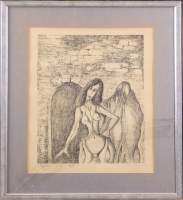 Estampe : Lithographie - Angoisse - Epreuve d'artiste num IX/X signé SIMON Armand