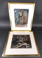 Tableau : Aquarelle (2) - Le fruit du pêché - 67 - La crucifixion - 70 signés COUNHAYE Charles