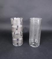 Verrerie : 2 vases signés KOZ Defne