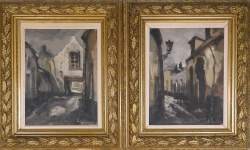 Tableau HST (2pcs) - Ruelle - signé LAMMERS Emile