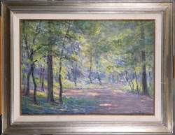 Tableau HST - Vue de forêt - signé DUBOIS Jules
