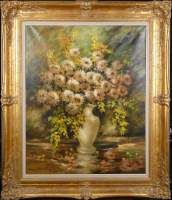 Tableau HST - Bouquet de fleurs - signé MARTIN Mona