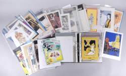 BD : Lot d'estampes / Ex Libris (très bel état) la plupart signées et n° +fardes avec docs sur la BD