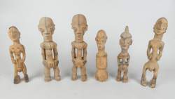 Africain : Statuettes Bakwa Luntu Congo (6pcs)