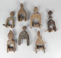 Africain : Lot de poulies Senoufo et Bambara MALI (7pcs)