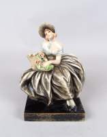 Sculpture: Grès d'art -Dame de qualité- (écl) signé CACCIAPUOTI Guido