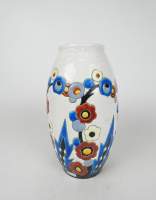 Céramique : Vase Boch Keramis en faïence craquelée circa 1929 Atelier de Fantaisie CATTEAU Charles