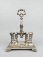 Argenterie : huilier vinaigrier en argent poinçon belge