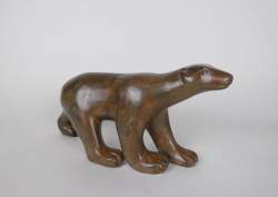 Sculpture : Bronze patine brune - Ours Polaire - signé CHENET Pierre