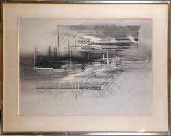 Tableau : aquarelle - Sans Titre - daté 68 signé DUDANT Roger