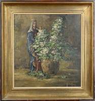 Tableau HST - Vierge à l'enfant - signé VERVISCH Godfried