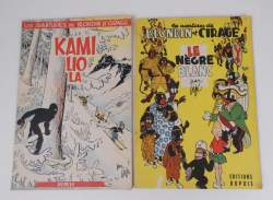 BD : Blondin et Cirage éd DUPUIS (2pcs) (leg usure , pt déchi.) : Le Negre Blanc EO de 1952 + KAMILIOLA EO 1954