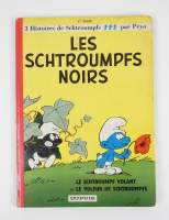 BD : Les Schtroumpfs par Peyo éd. Dupuis : EO Les Schtroumpfs noirs 1963 (Bon / Très bon état , dos déchirure , frottement couverture)