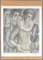 Estampe : Lithographie - Les musiciens - N° XIII / XXV signé CARTE Anto