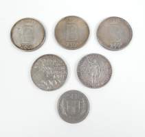 Collection de pièces de monnaie : petit lot en argent (sauf la 5 FS) avec une 50 FB Expo 35 Pos B frappe monnaie