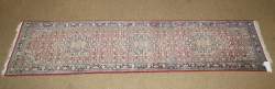 Tapis d'Orient de couloir noué main 363x77cm