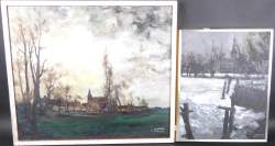 Tableau HST et HSP (2pcs) - Dégel - - Sans titre - signé STAQUET Lucien