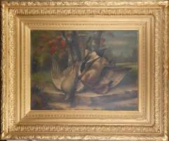 Tableau HST (trace d'usure) - Nature morte aux oiseaux - signé RUPERTI Karl