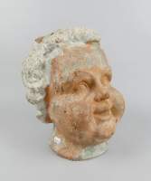 Sculpture : Tête d'amour/ angelot en terre cuite (usure du temps) d'après un modèle 17eS H : 30cm