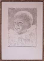 Estampe Litho - Tête d'enfant - 1924 10/10 VANDER POORTEN Valery