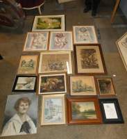 Tableaux et gravures (25) diverses techniques