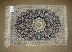 Tapis d'Orient noué main NAIN (à netttoyer) 113x83cm
