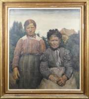 Tableau HST -Marraine et Filleule- attribué à HAGEMAN Victor