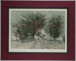 Estampe: Eau-forte couleur (2) signé GANTNER Bernard