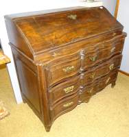 Meuble scriban arbalète en chêne 18eS