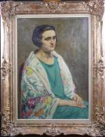 Tableau HST - Portrait de jeune dame - signé LEFEBVRE Maurice Jean
