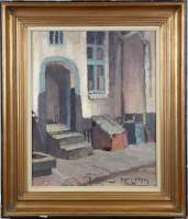 Tableau HST - Ruelle - signé LIPPENS Piet