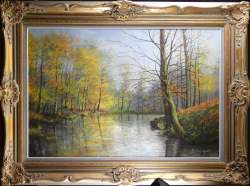 Tableau HST - Etang des Enfants - signé WILIQUET Maurice