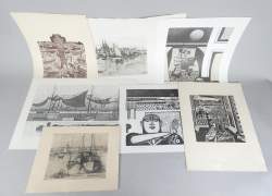 Estampe : 5 litho signés CAMUS Gustave