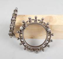 Bijou ethnique : Paire de bracelets en argent probablement Inde Rajasthan