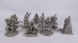 Objet: Suite de 12 figurines Franklin MINT en étain de la série -Maîtres artisan