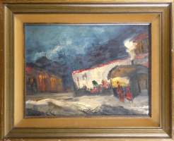 Tableau HSP - Roulotte - signé PERMEKE Paul