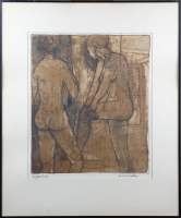 Tableau technique mixte - Modèle se r'habillant - daté 1978 signé PENASSE Arthur