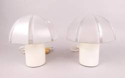 Luminaire: Rare paire de lampes champignon de la maison PEILL & PUTZLER Allemagn