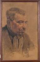 Tableau: dessin -Portrait d'homme- daté 15-16 signé VANDER POORTEN Valery