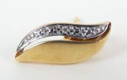 Bijou : Boucle d'oreille orpheline en or jaune et blanc 18K sertie d'un diamant