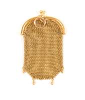 Bijou : Porte monnaie/ sac de bal/ bourse en or jaune 18K