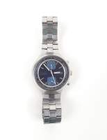 Bijou , Montre chronographe bracelet d'homme SEIKO en acier mouvement automatique (En état)