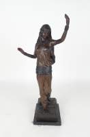 Sculpture: bronze -danseuse orientale- marqué sur le socle JEAN D. DEBUT peut-êt