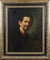 Tableau HST -Portrait d'homme- 1887 signé VIGOUREUX Philibert