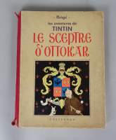 BD : TINTIN , Hergé éd CASTERMAN : Le sceptre d'Ottokar N&B A7 1939 avec 4 HT couleur (Bel état gen , intérieur décollé , pt acc)
