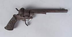 Arme : Revolver Lefaucheux Cal 7mm (ds l'état)