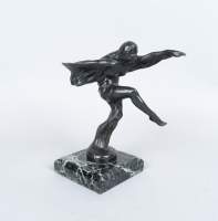 Sculpture : métal patine noire - L'envol - signé LE VERRIER Max
