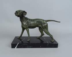 Sculpture bronze - Chien de chasse - milieu 20eS d'après MENE Pierre-Jules